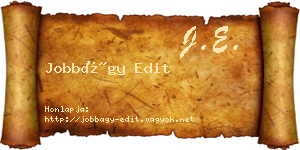 Jobbágy Edit névjegykártya