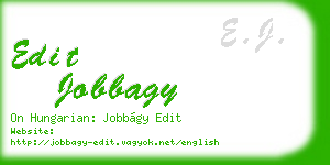edit jobbagy business card